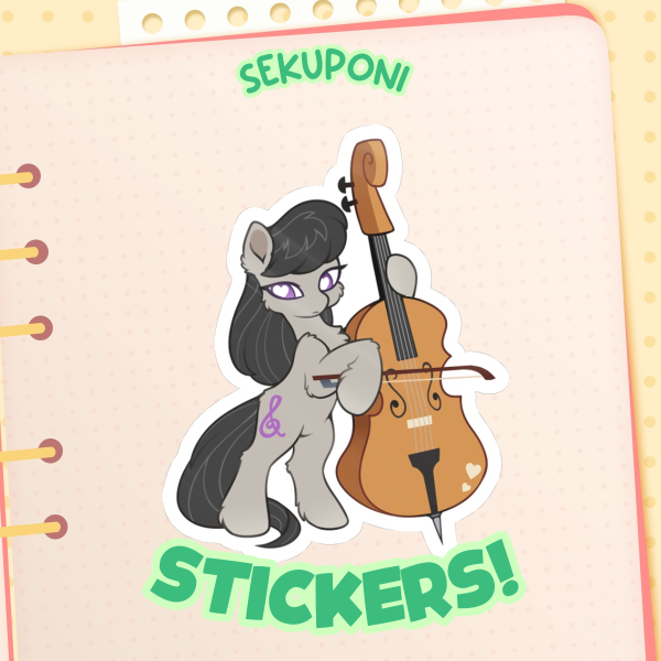 Cellist Pony Sticker