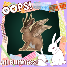 wolpertinger wood pin