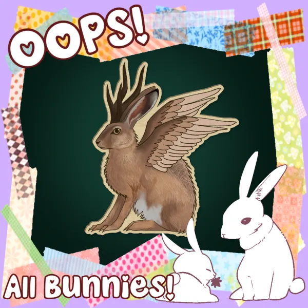 wolpertinger wood pin