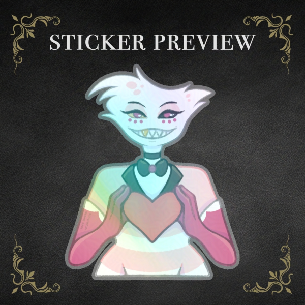 Angel Dust Heart - 3 Inch Holographic Sticker