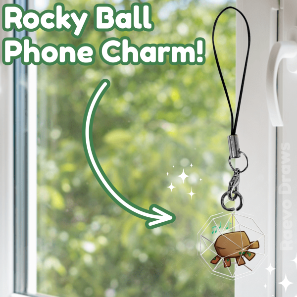 Rocky Ball Phone Charm