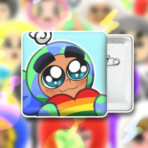 Archie Love Rectangular PU Badge