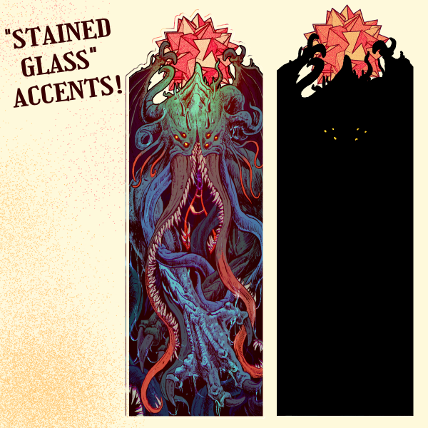 Cthulhu Transparent Plastic Bookmark
