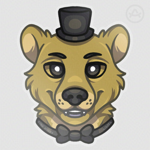 Golden Freddy - 2 Inch Vinyl Sticker