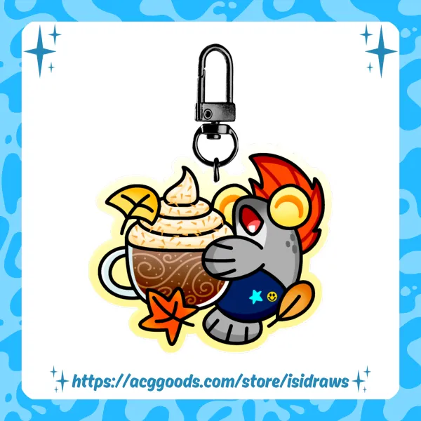 Scam Coffe Fall Keychain