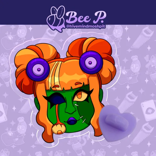 Zombie Girlz - Creepy Cute Undead Acrylic Pin