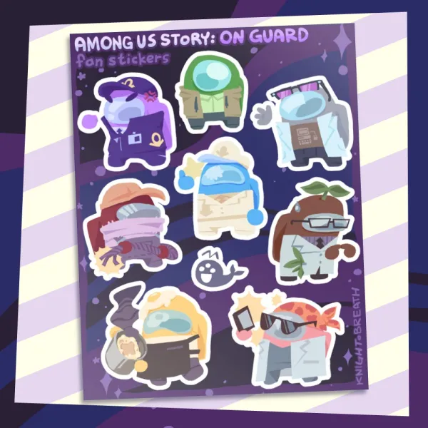 Among Us Story: On Guard Sticker Sheet