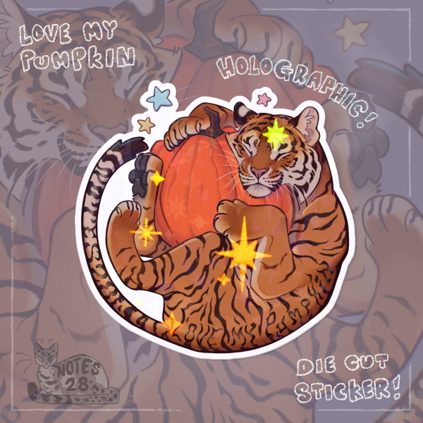 Love My Pumpkin - Die Cut Holo Star Sticker