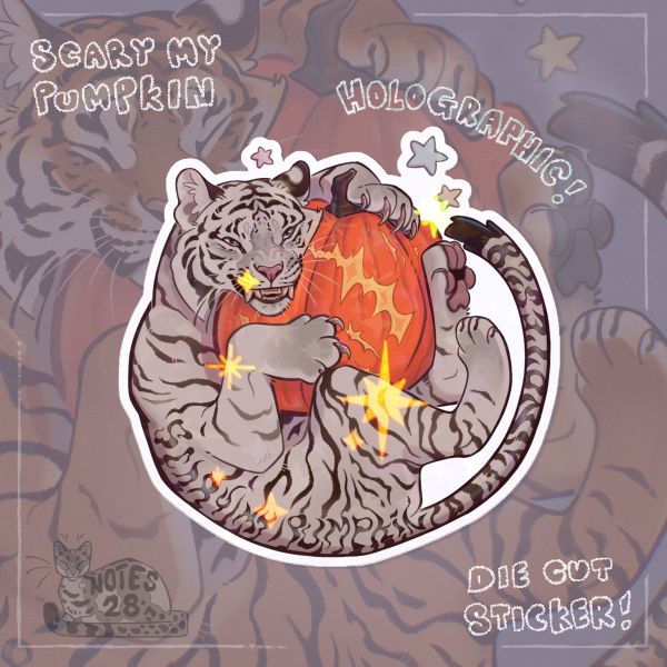 Scary My Pumpkin - Die Cut Holo Star Sticker