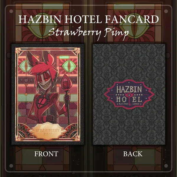 Hazbin Hotel Fancard - Strawberry Pimp