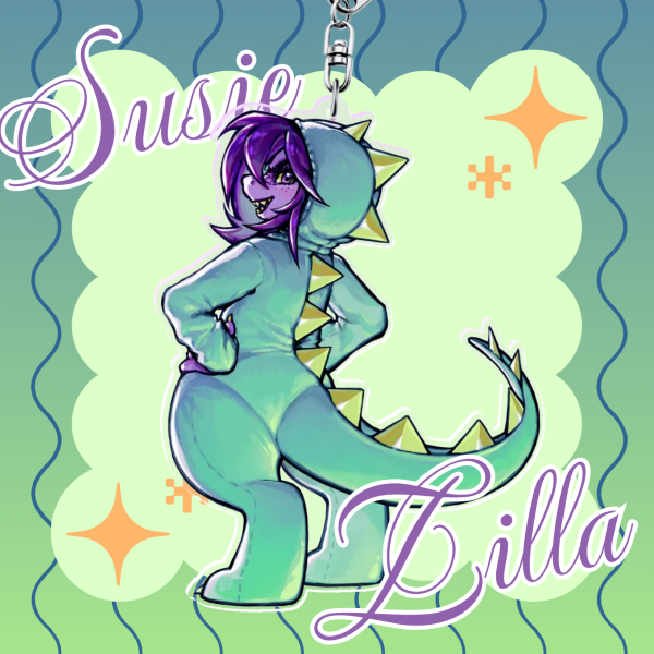 Susiezilla Acrylic Keychain