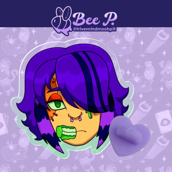 Zombie Girlz - Zombie Scene Kid Acrylic Pin