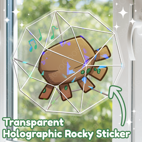 Rocky Ball Clear Holographic Sticker