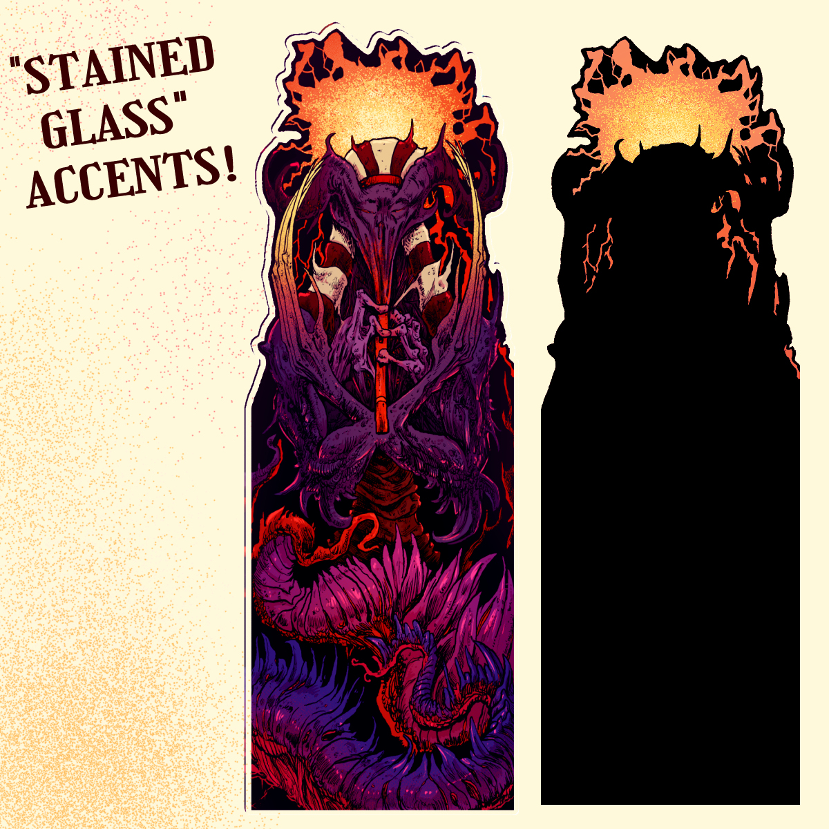 Nyarlathotep Transparent Plastic Bookmark