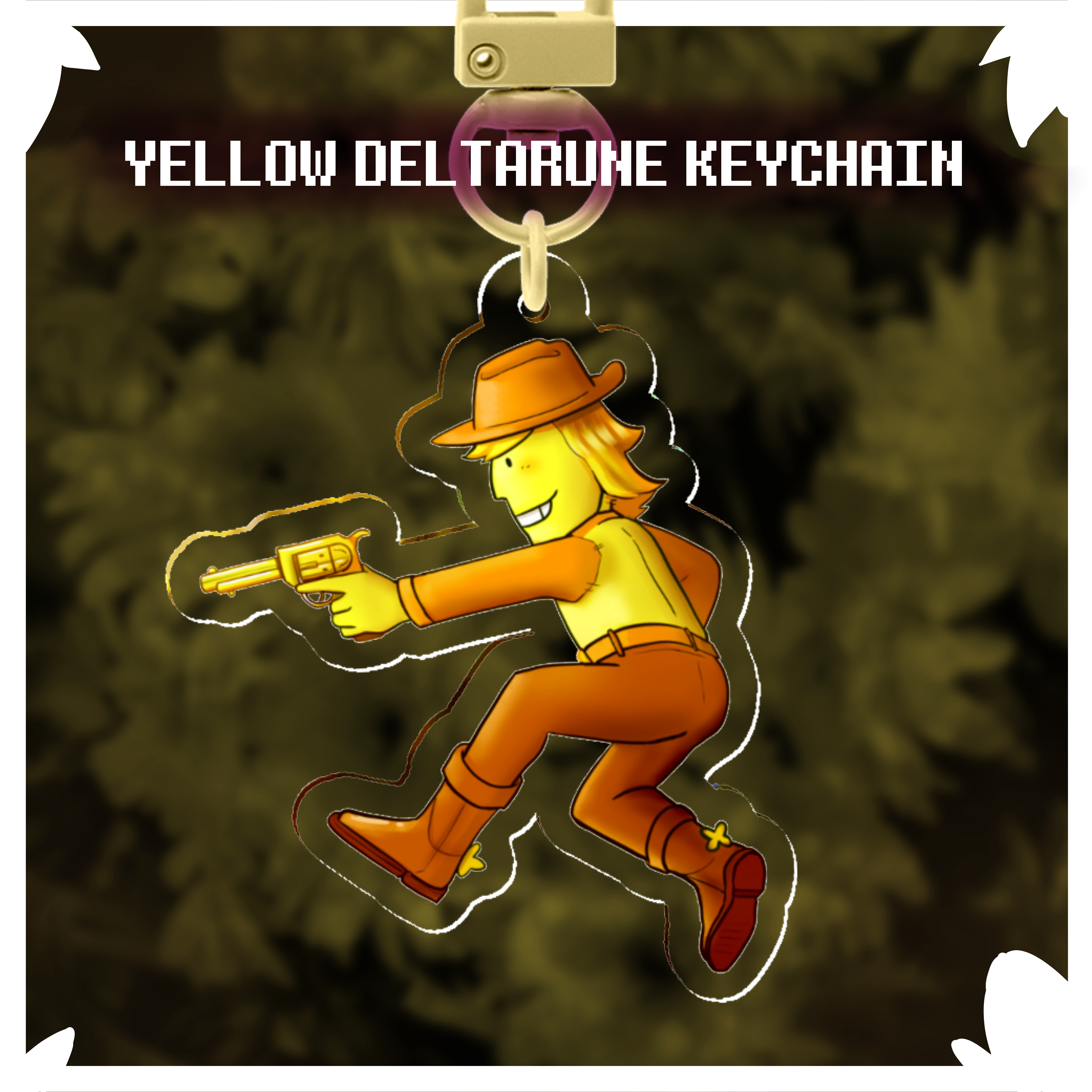 Yellow deltarune keychain