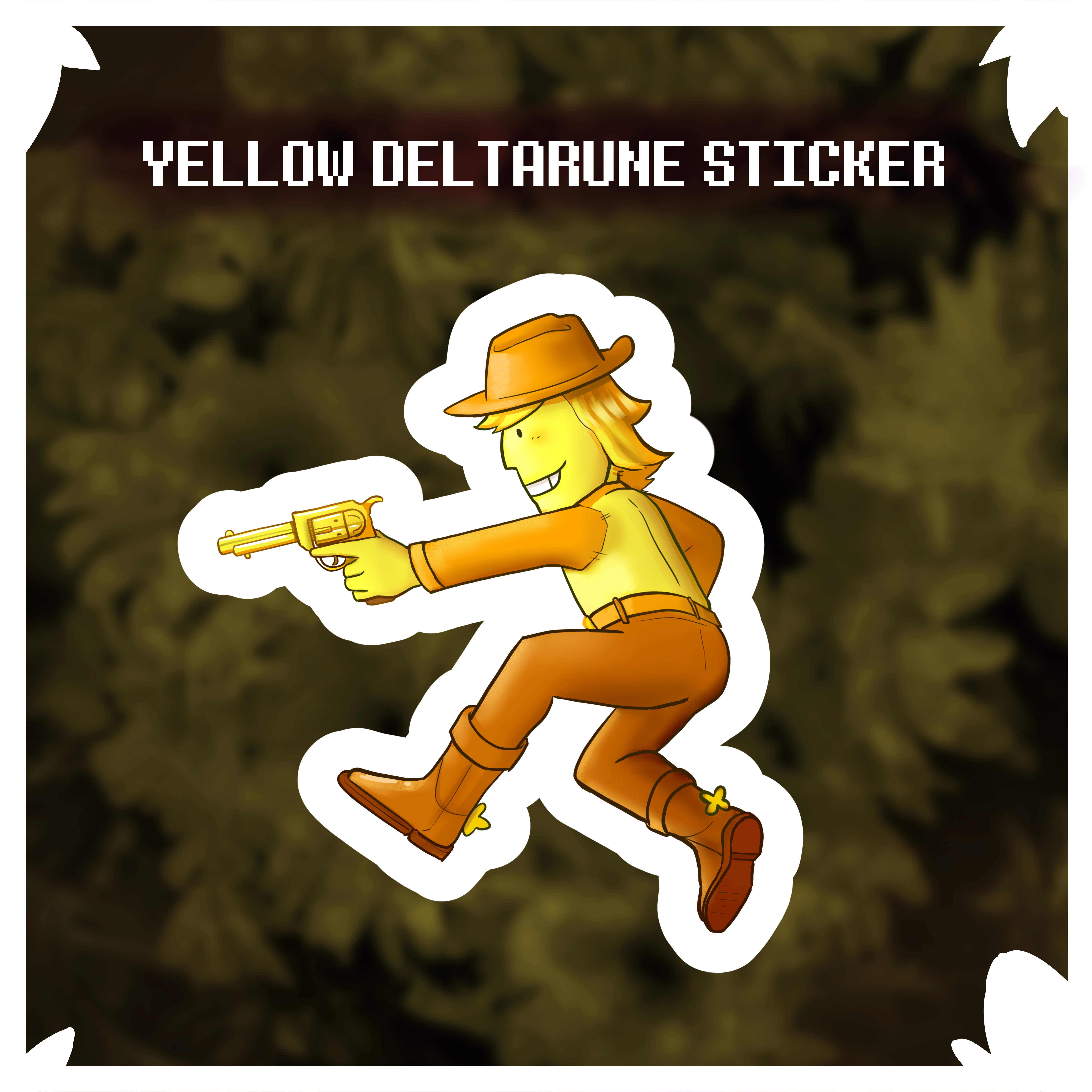 Yellow deltarune sticker