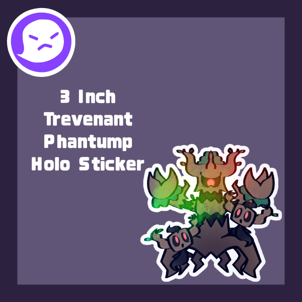 3-Inch Trevenant Phantump Holo Sticker