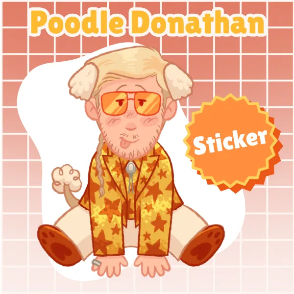 Poodle Donathan Sticker
