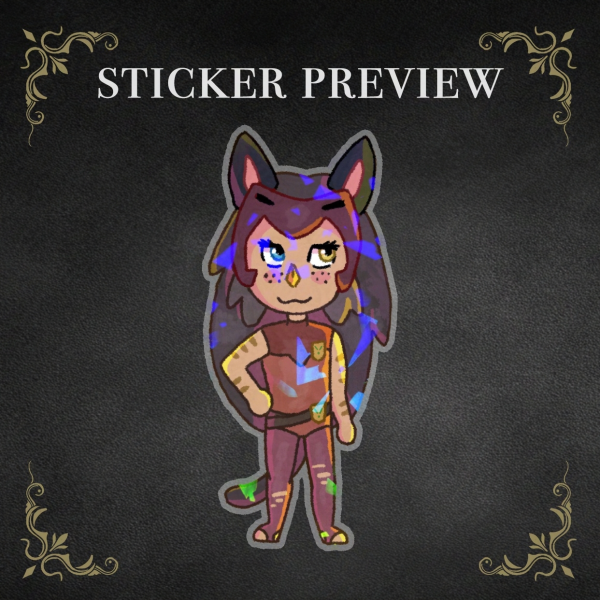 Chibi Catra - 3 Inch Holographic Sticker