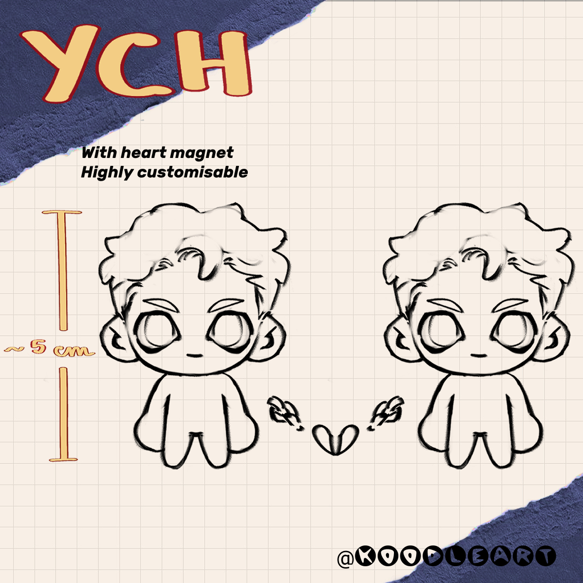YCH Duo Chibi characters Keychains