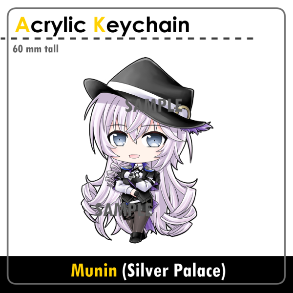 Clear Acrylic Keychain - Munin (Silver Palace)