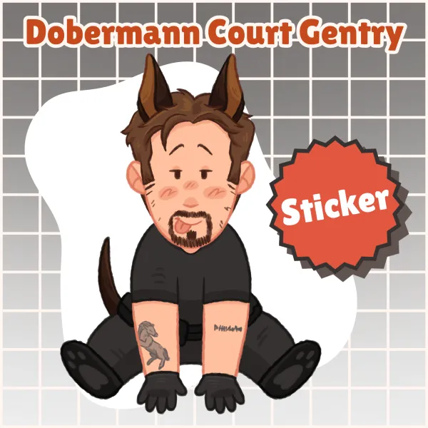 Dobermann Court Gentry Sticker