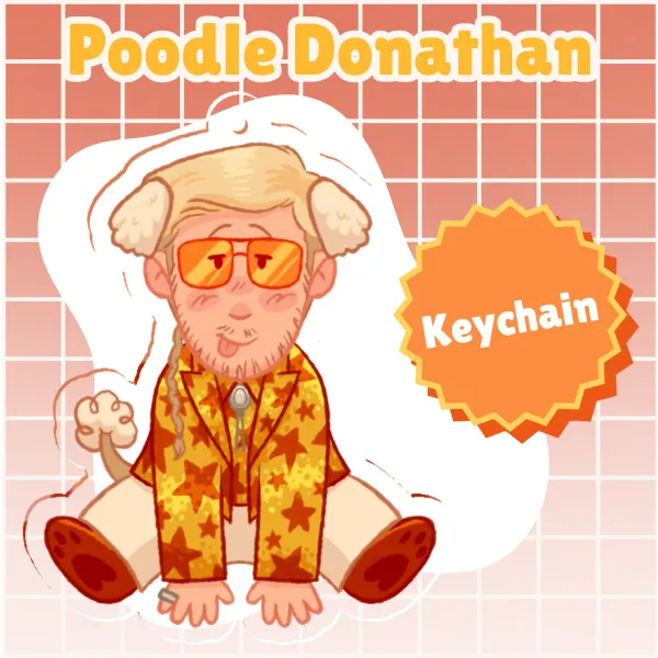 Poodle Donathan Keychain