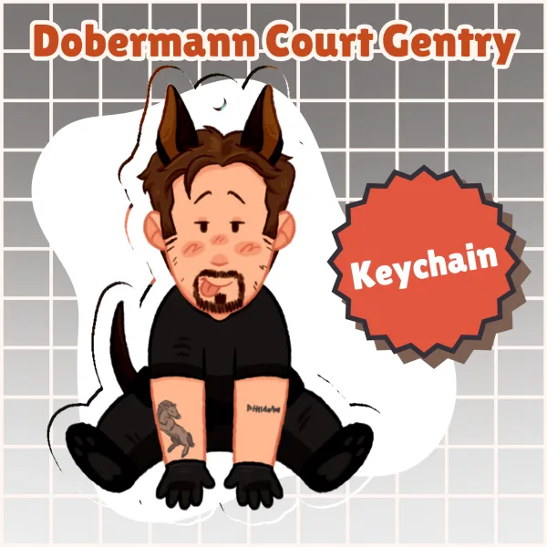 Dobermann Court Gentry Keychain