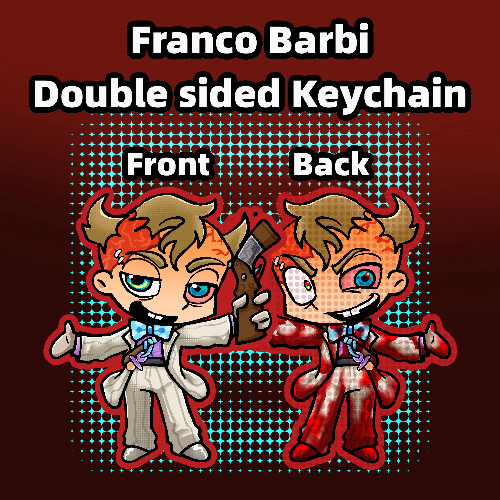 Franco Barbi double sided Acrylic Keychain