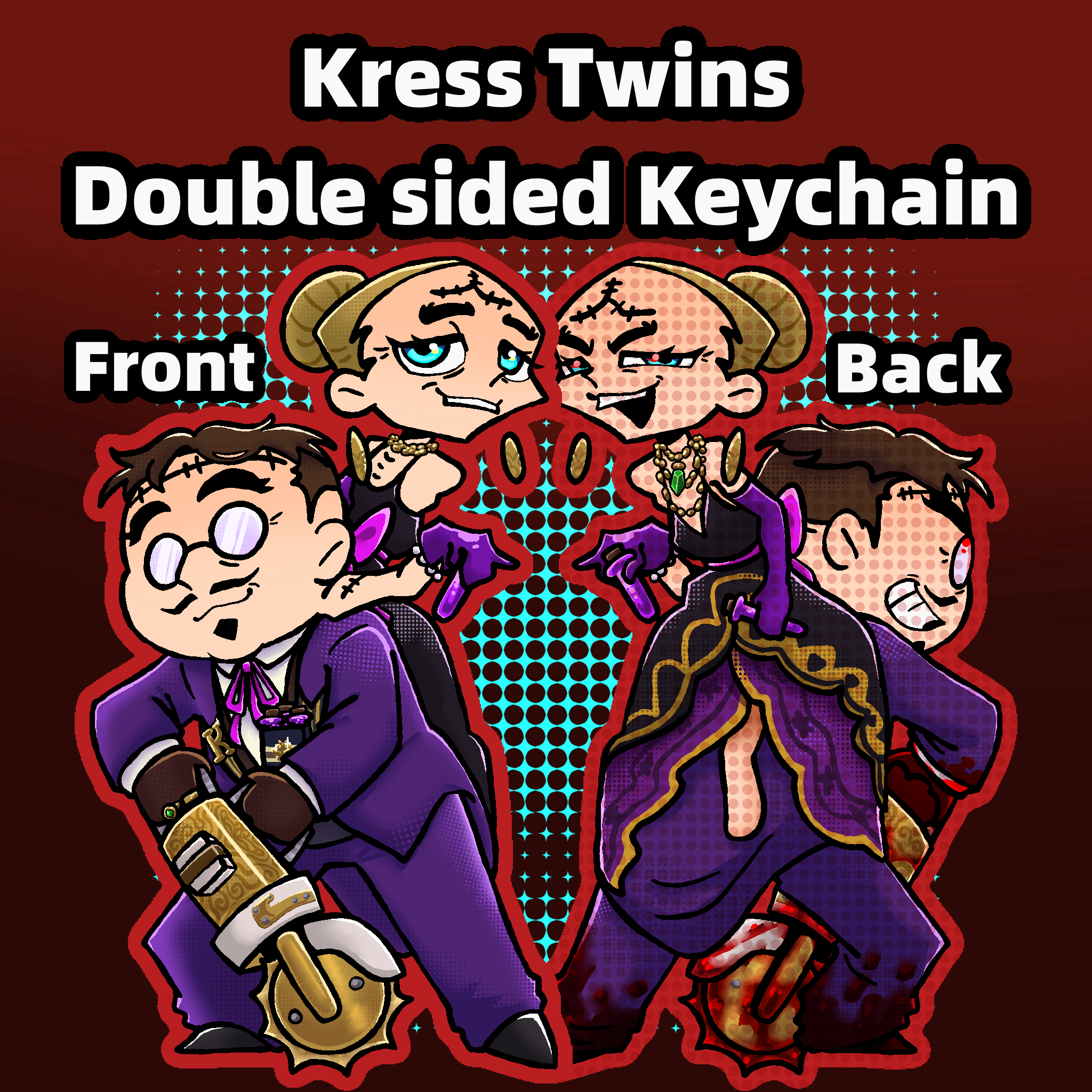 Kress Twins double sided Acrylic Keychain