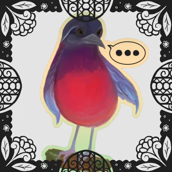 Black-crowned Pitta Bird Speechless Colored Edge Die Cut Stickers