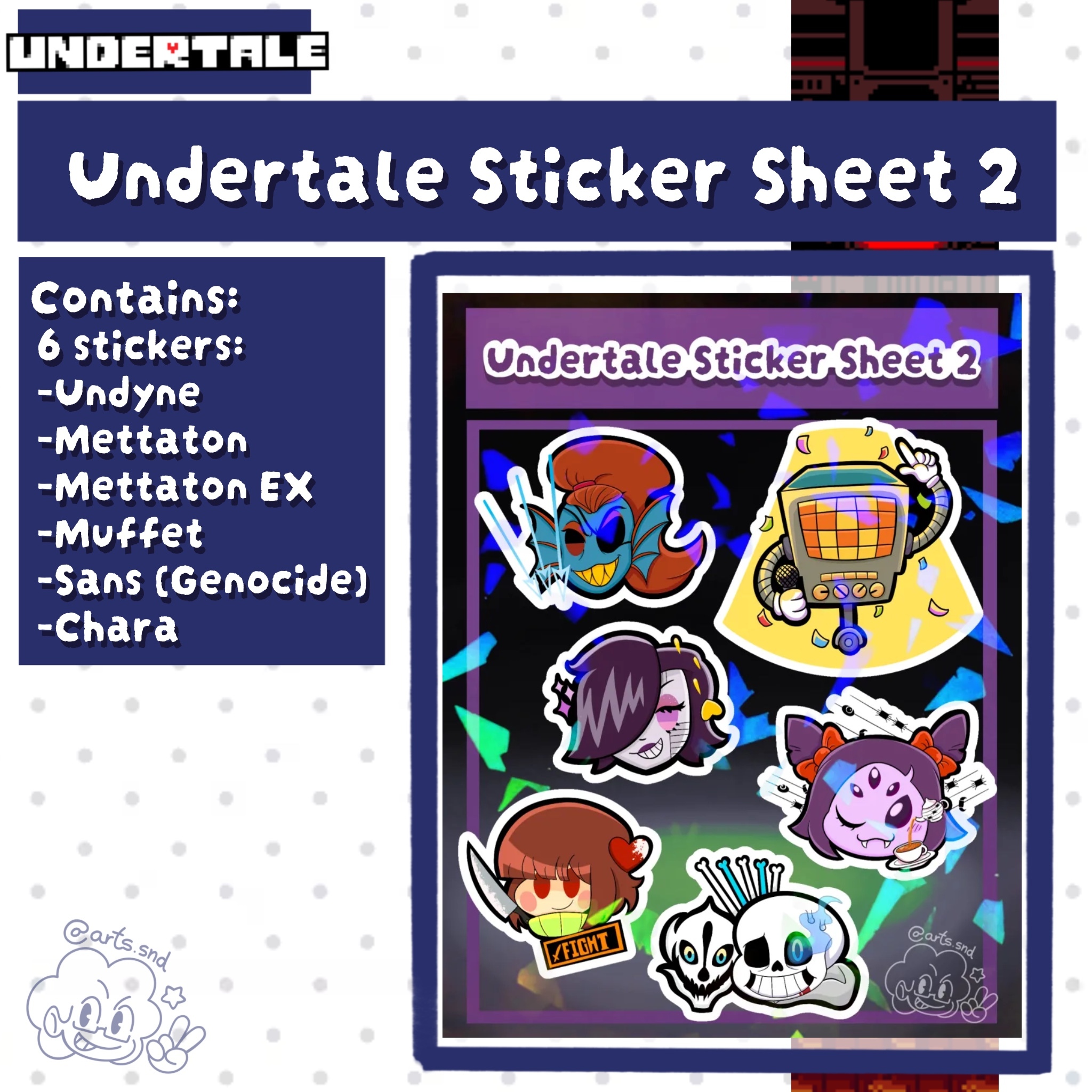 Undertale Sticker Sheet 2 | Undertale