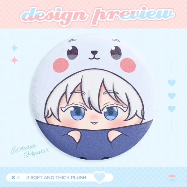JJK Gojo Plush Badge - button pin