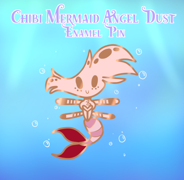 Chibi Mermaid Angel Dust -  Enamel Pins
