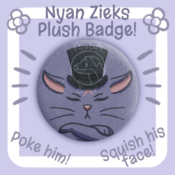 Nyan Zieks TGAA Soft Plush Badge