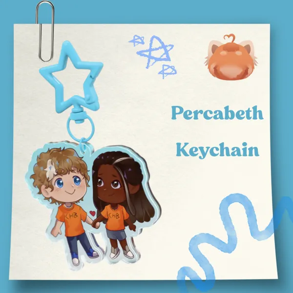 Percabeth Colored Edge Acrylic Keychain