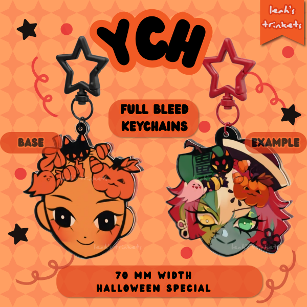 YCH Halloween Decora Inspired OC Full Bleed Keychain