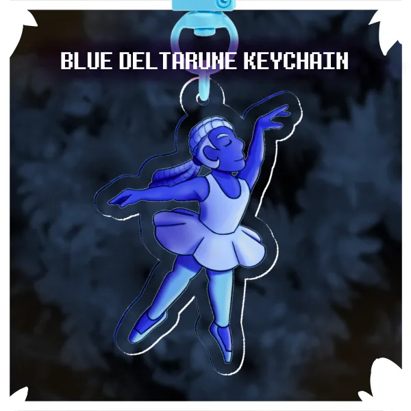 Blue deltarune keychain