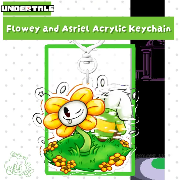 Flowey / Asriel Clear Acrylic Keychain | Undertale
