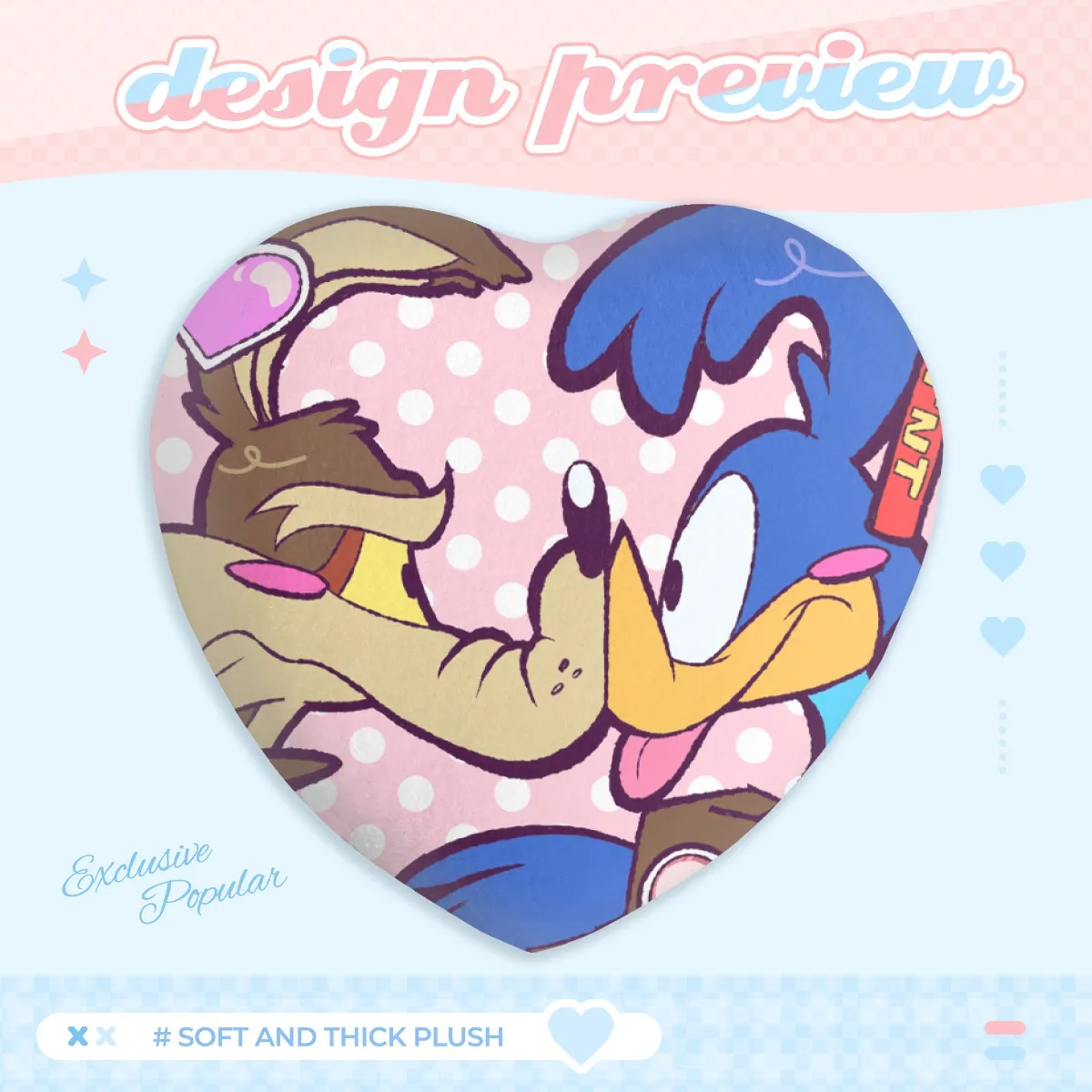 wilerunne / wileroad Heart Shape Plush Badge