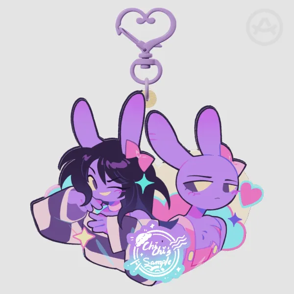 Transfem Jax Wood Keychains