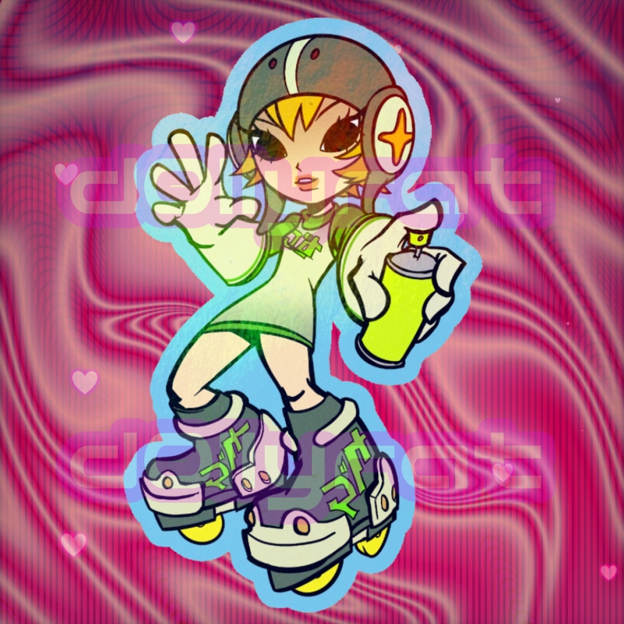 Gum Jet set Radio JSR Die Cut Stickers