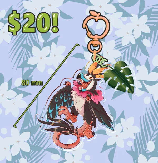 Mango - dragon keychain