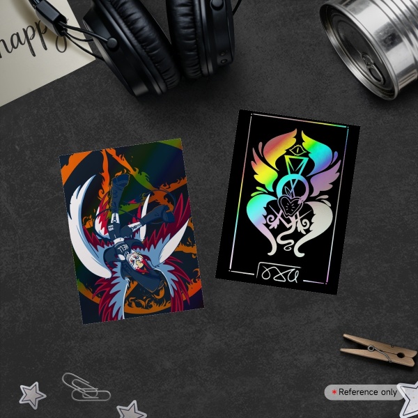 Lucifer and the fire Pentagram – Holographic Card