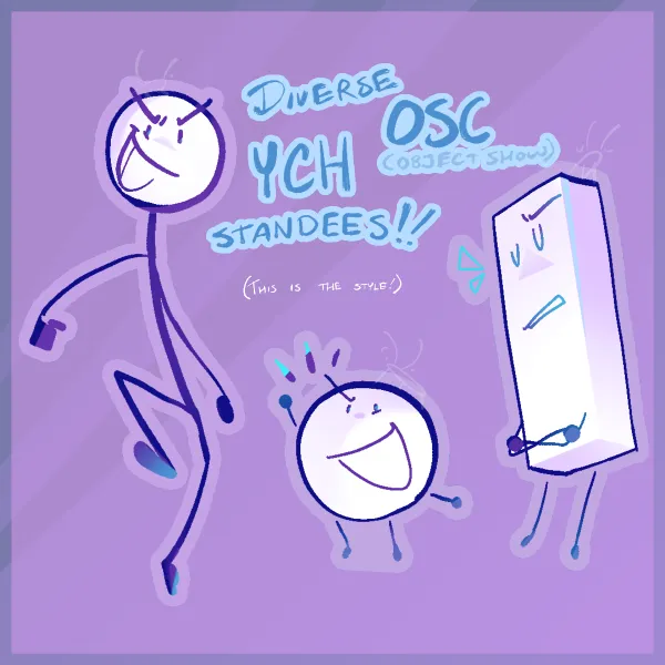 (Diverse) Object Character Standee YCHs!