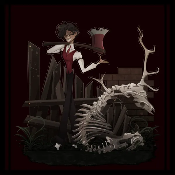 Skeletal Animal - Alastor standee.