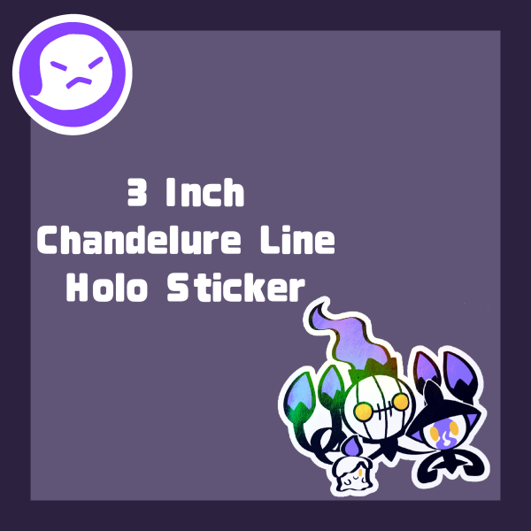 3-Inch Chandelure Lampent Litwick Holo Sticker