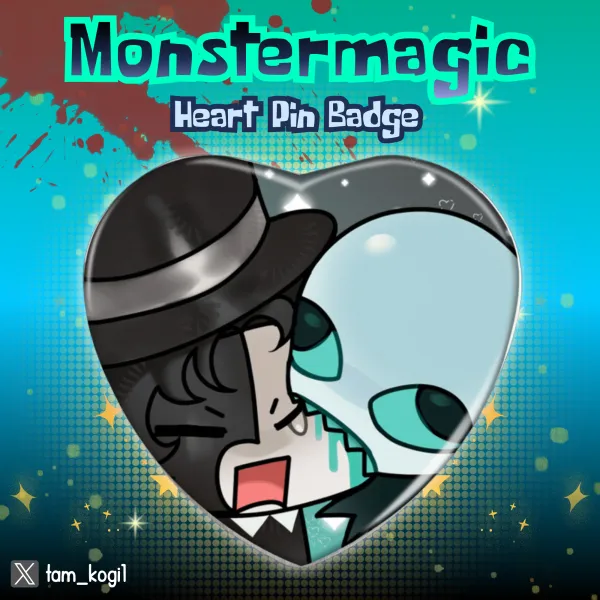 Monstermagic - Heart Pin Badge