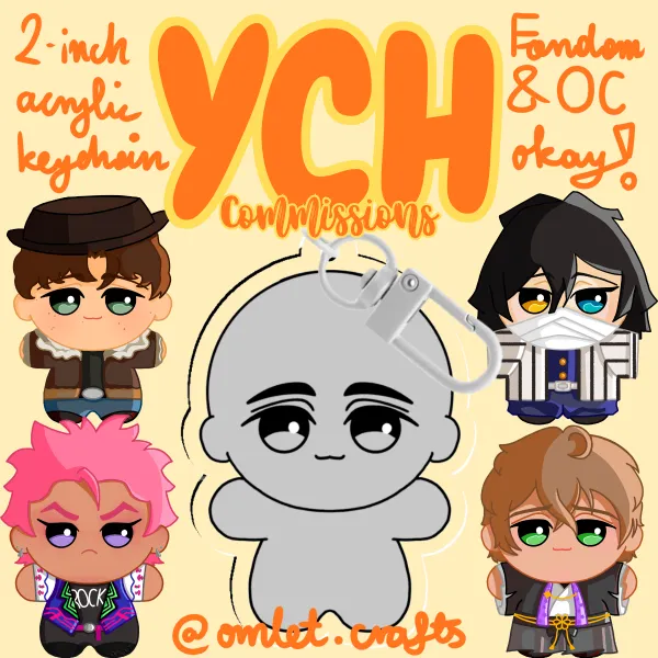 Chibi style YCH keychain commission