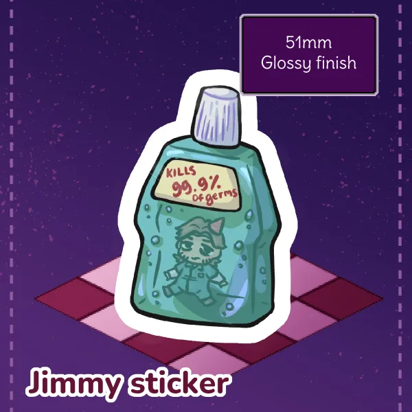 Jimmy Die Cut Sticker (Mouthwashing)